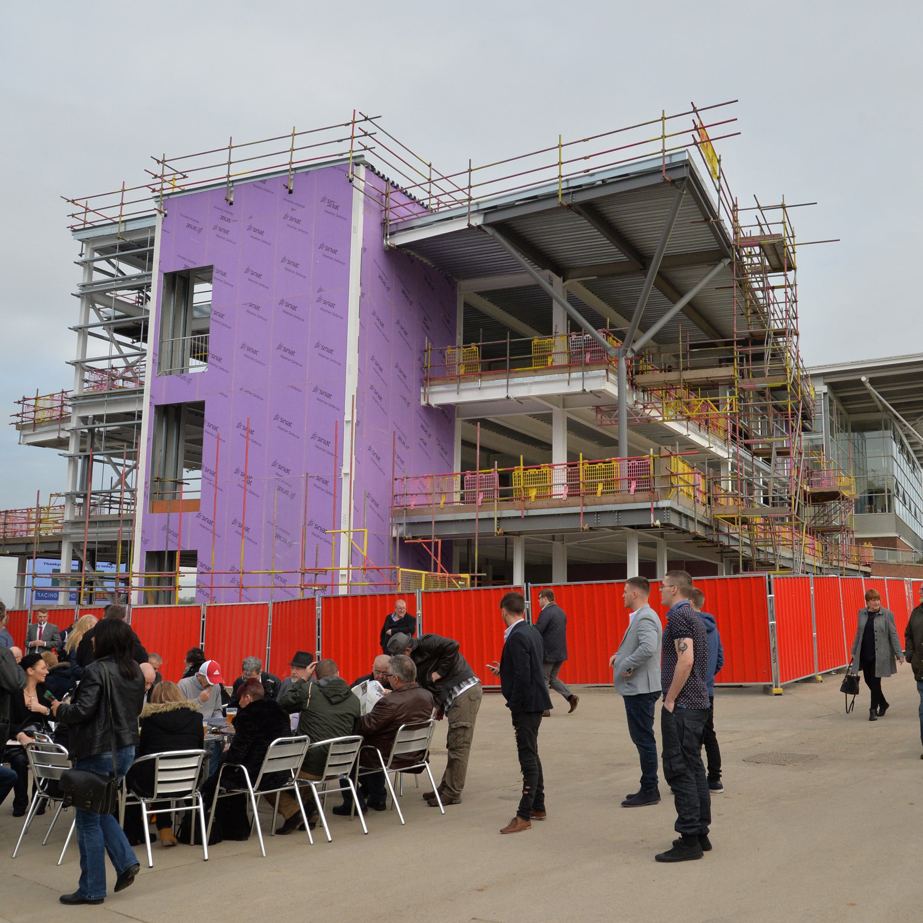 A general view of Wetherby's grandstand
