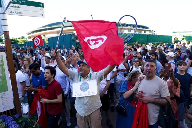 Beaten finalist Ons Jabeur's supporters showed their appreciation