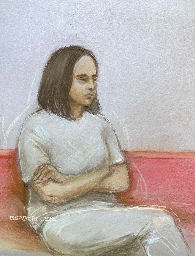 Court sketch of Jaskirat Kaur