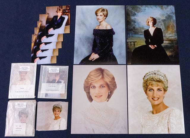 Photographs of Diana, Princess of Wales, included in the sale 