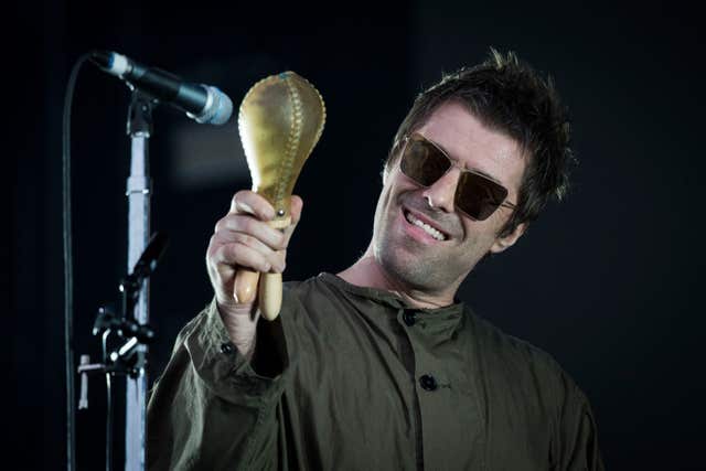 Liam Gallagher performing at the Isle of Wight Festival