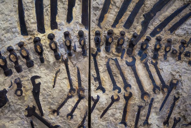 Rush's dinosaur fossil is made from discarded tools (Ben Birchall/PA)