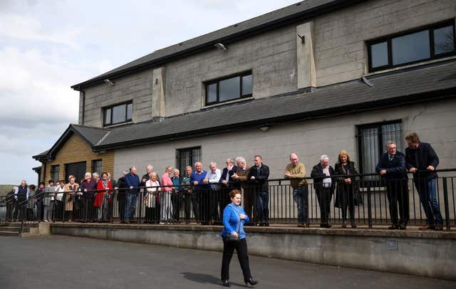 The public wake was held at Oram Community Centre in the Parish of Castleblayney, Co Monaghan (Brian Lawless/PA)