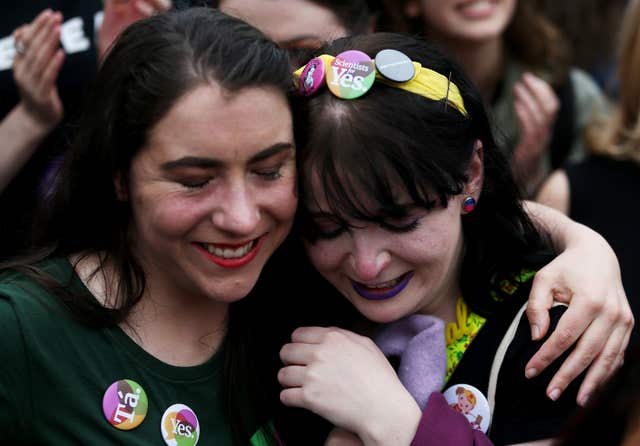 Emotions run high as the official results are announced (Brian Lawless/PA)