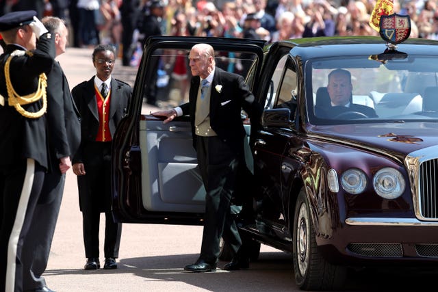 The Duke of Edinburgh arrives at St George’s Chapel (Chris Radburn/PA)