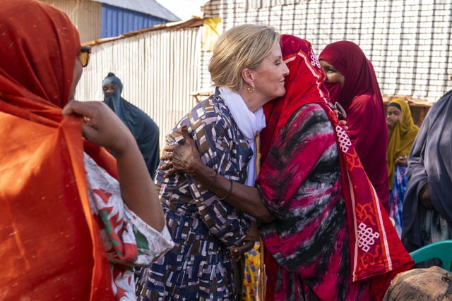 Sophie meets with the wives of Somali soldiers, in a Somali village in Lower Shabelle to discuss the dangers posed by the terror group Al-Shabaab 