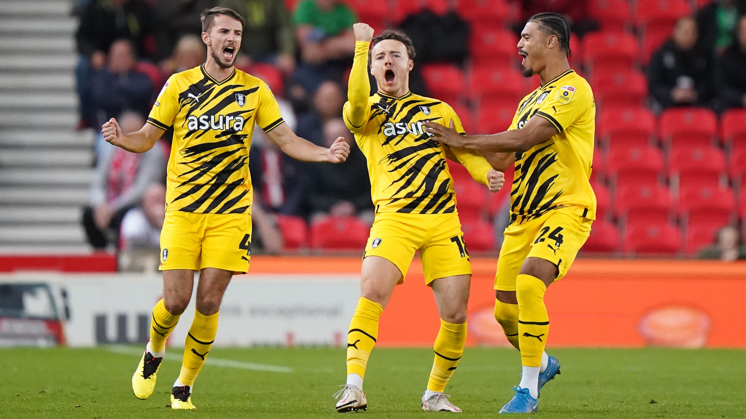 Ollie Rathbone scored for Rotherham (Tim Goode/PA)