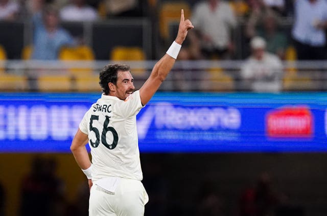 Australia’s Mitchell Starc celebrates the wicket of England’s Will Jacks in Sydney