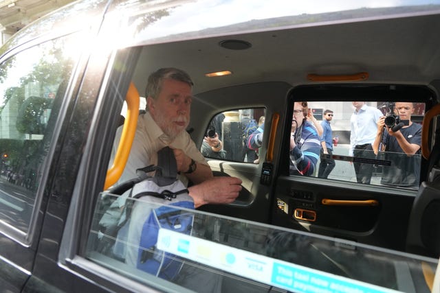 Gareth Jenkins, former engineer at Fujitsu Services Ltd leaves after giving evidence to the Post Office Horizon IT inquiry at Aldwych House, central London. 