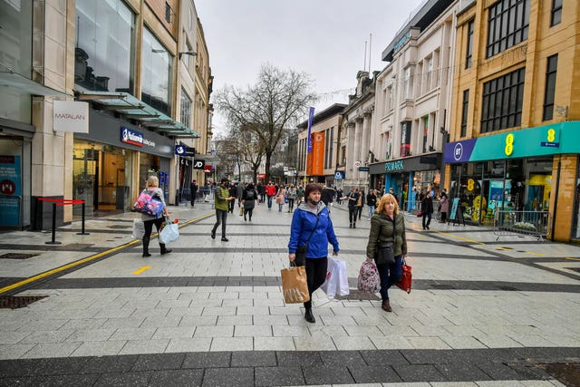 Cardiff shoppers