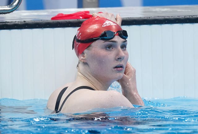 Freya Anderson performed anchoring duties for Team GB in the mixed 4x100m medley relay (Adam Davy/PA)