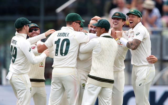 Nathan Lyon took six wickets in England's second innings to seal victory for Australia and take a 1-0 series lead