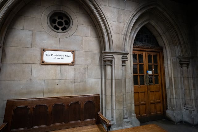 The President’s Court at the Royal Courts of Justice (Aaron Chown/PA)