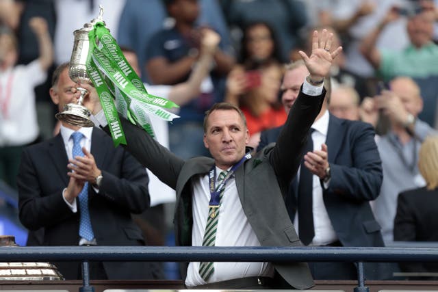 A second Scottish Cup and treble was sealed with a 2-0 win over Motherwell (Graham Stuart/PA).