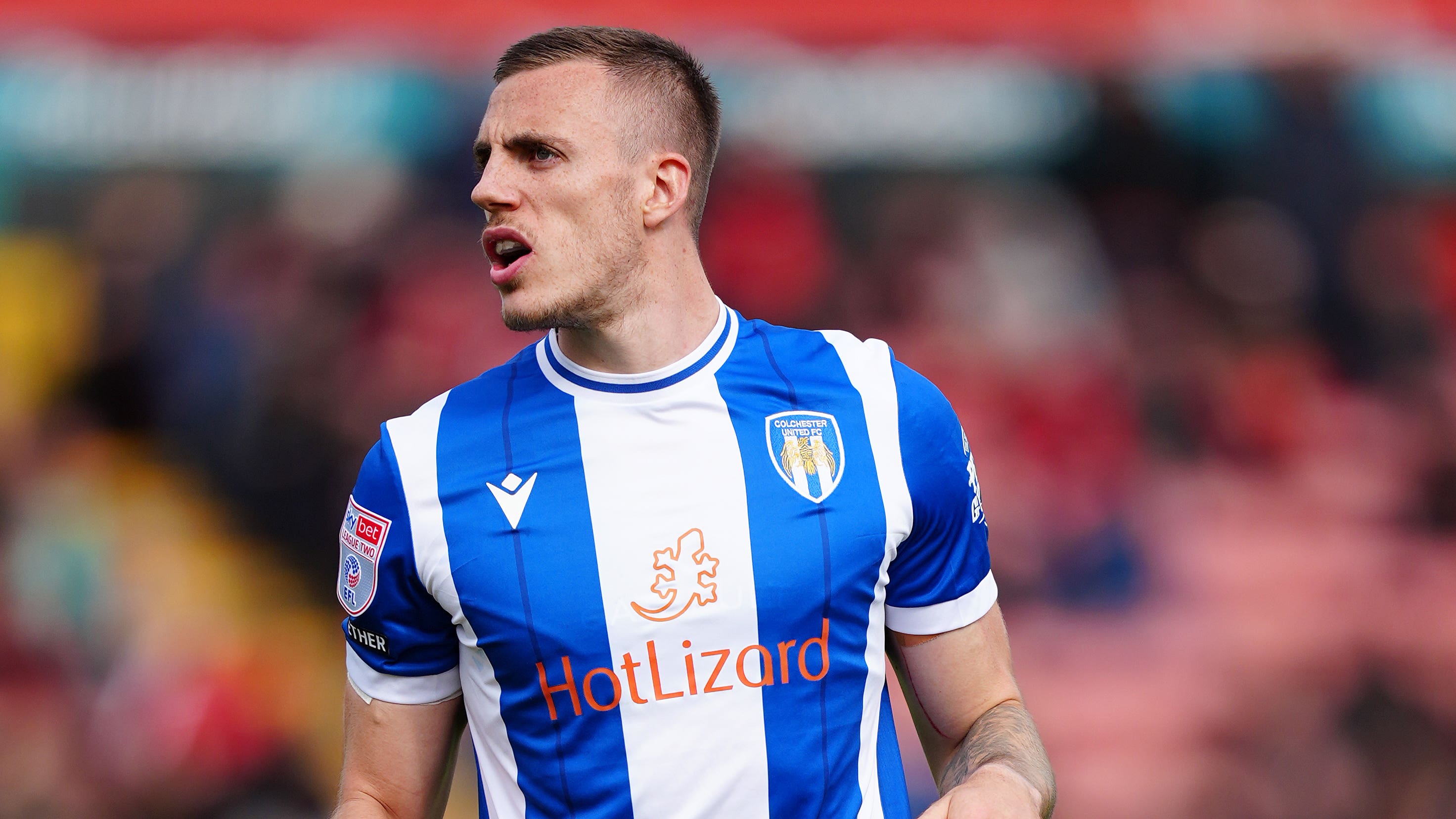 Ben Goodliffe was unable to take a good chance for Southend as they were held goalless at Gateshead (David Davies/PA)