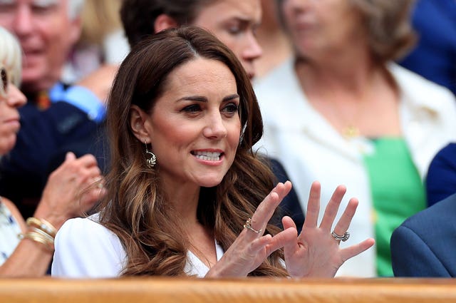 The Duchess then took her seat in the Royal Box to watch the action from 1pm