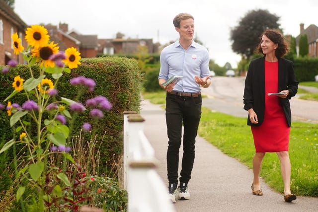 With Labour chairwoman Anneliese Dodds campaigning in Flitwick 