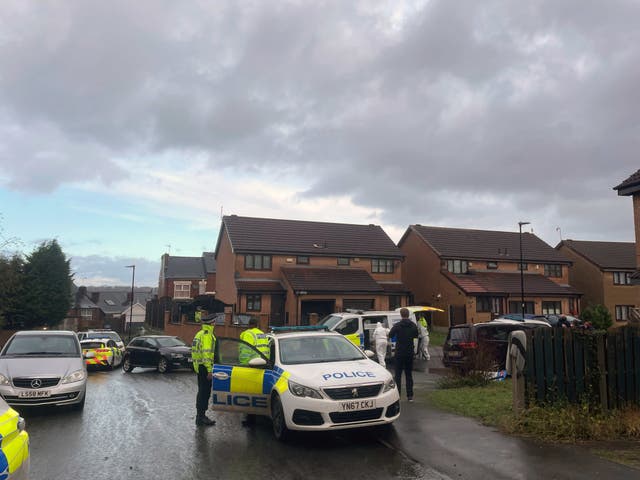 Police at the scene in Burngreave