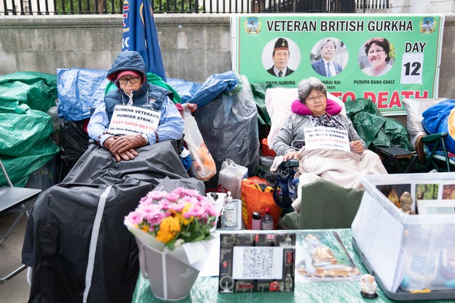 Gurkha veterans' hunger strike