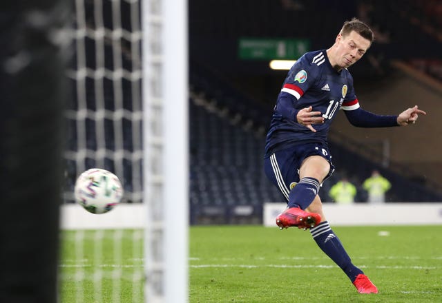Callum McGregor scores in Scotland's shoot-out against Israel