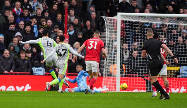 Tijjani Reijnders opens the scoring for Manchester City