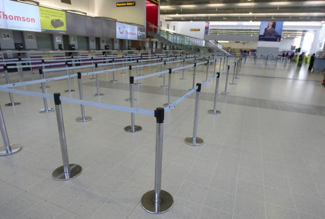 A terminal at Manchester Airport (Dave Thompson/PA)