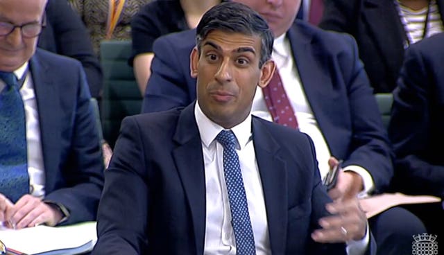 Prime Minister Rishi Sunak appearing before the Liaison Committee at the House of Commons