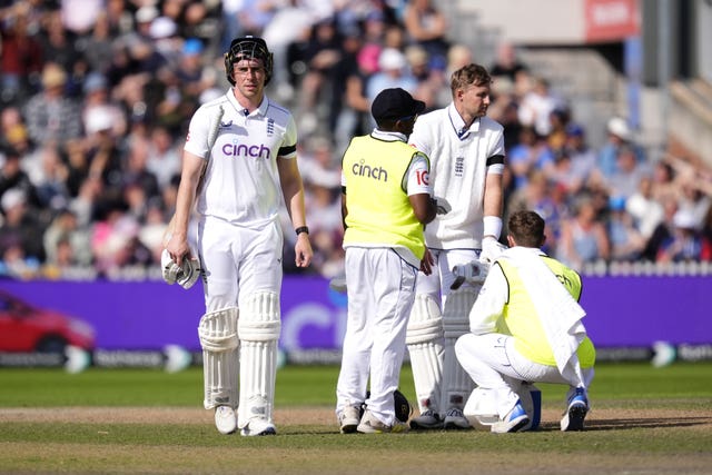 England’s Dan Lawrence appears delectated after Sri Lanka’s Milan Rathnayake dismisses him lbw