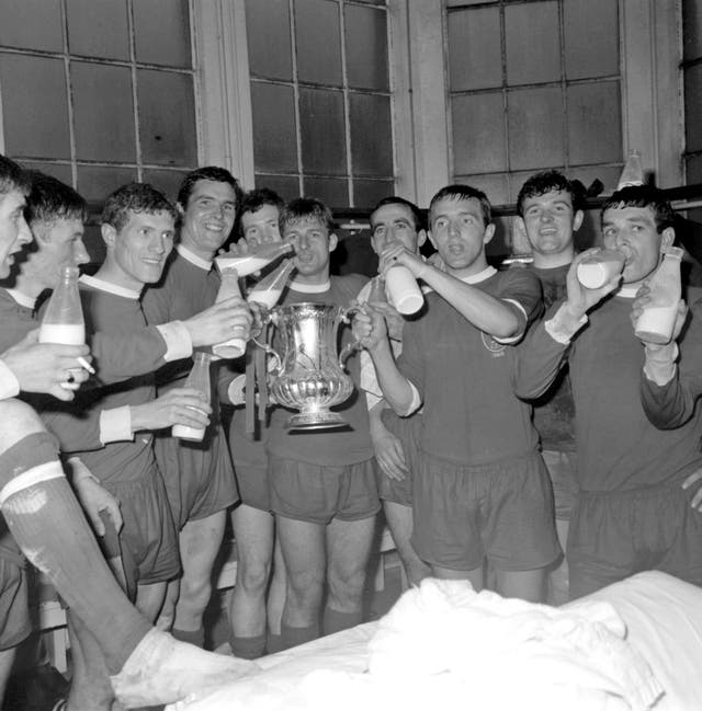 Milk was a popular drink among footballers and was usually delivered in 1958