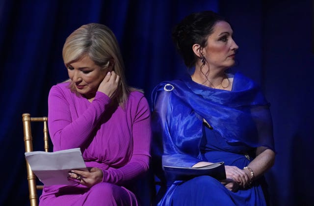 Northern Ireland First Minister Michelle O’Neill and deputy First Minister Emma Little-Pengelly in Washington DC