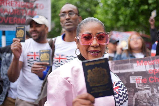 Supporters outside the High Court in central London