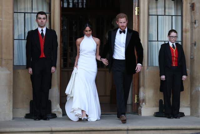 Harry and Meghan on their wedding day