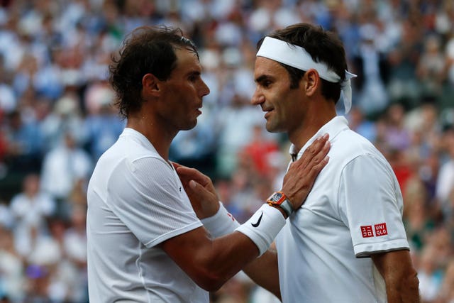 Rafael Nadal (left) and Roger Federer (right) are set to team up at the Laver Cup at London's O2 (Adrian Dennis/PA)..