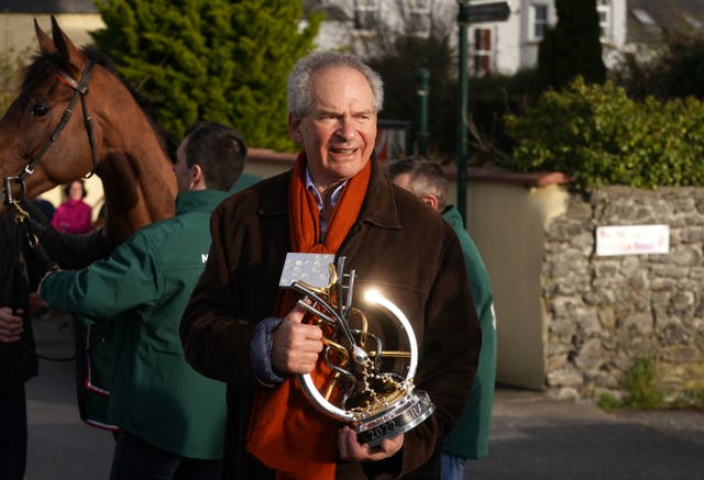 Robert Waley-Cohen with the Grand National trophy