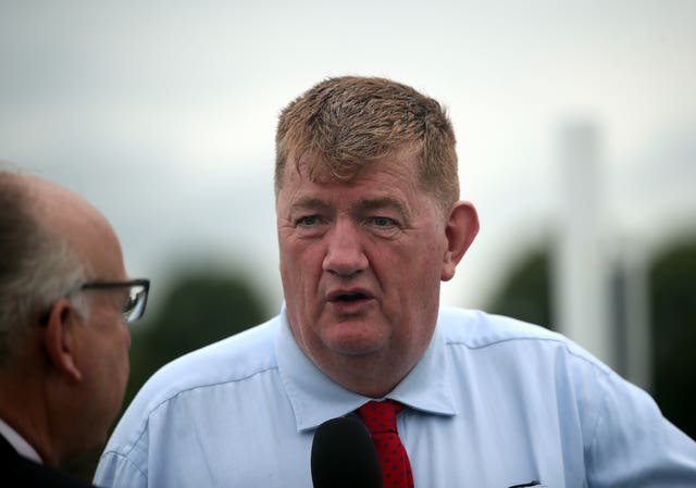 John 'Shark' Hanlon was overjoyed to provide his son with his first winner