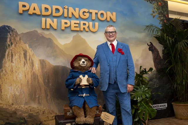 Hugh Bonneville attending the world premiere of Paddington In Peru