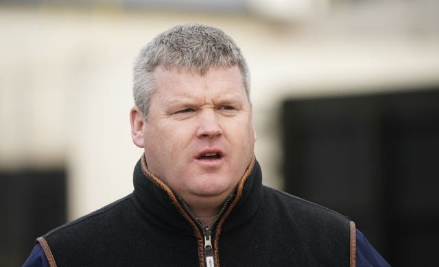 Gordon Elliott at his yard on Tuesday morning