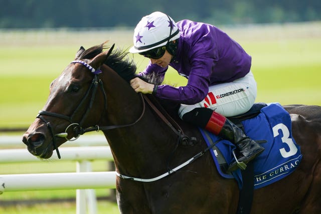 Crypto Force and Colin Keane winning the Beresford Stakes at the Curragh