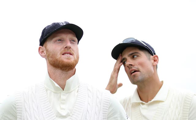 Stokes (left) and Cook (right) both succumbed to a young Rehan Ahmed in the nets.