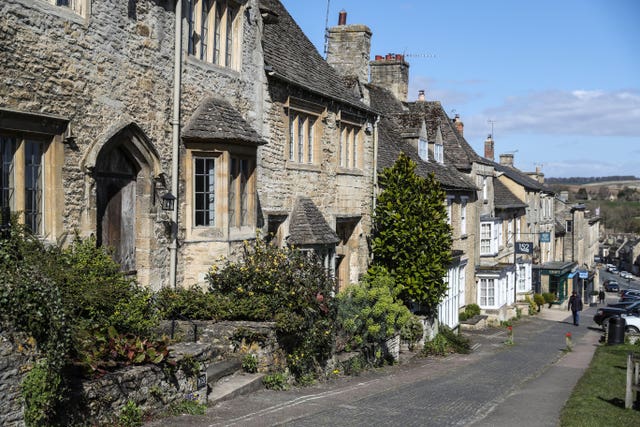 A view of houses in the Cotswolds