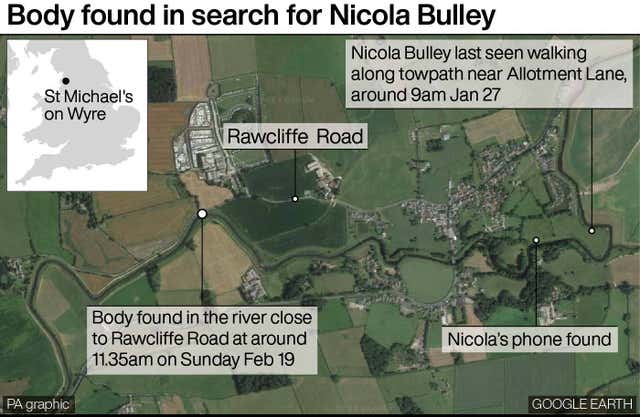 Nicola Bulley search graphics