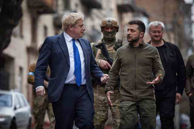 Boris Johnson met Mr Zelensky in Kyiv in April 