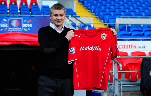 Solskjaer was appointed Cardiff boss in January 2014