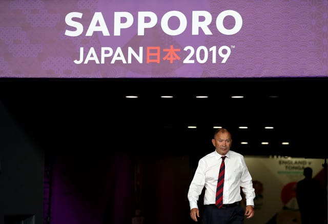 England head coach Eddie Jones saw his side's arrival in Japan hit by Typhoon Faxai.