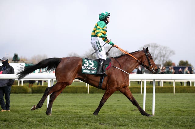 Rachael Blackmore celebrates winning the Randox Grand National Handicap with Minella Times