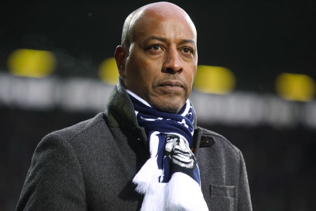 Brendon Batson pictured at a West Brom match where tributes were paid to his former Albion team-mate Cyrille Regis