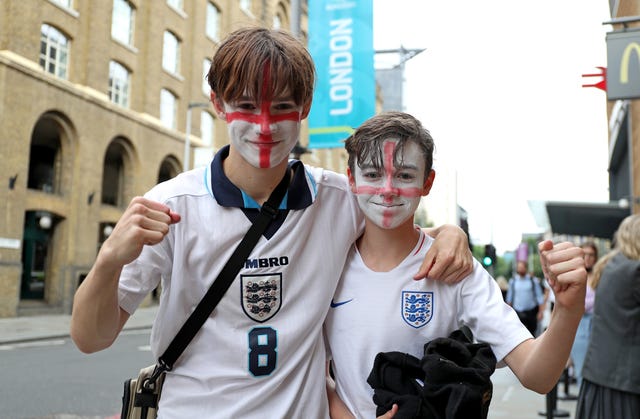 England fans outside London Bridge station