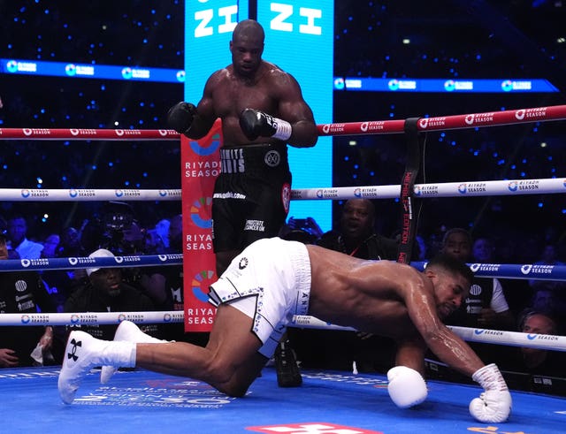 Anthony Joshua was knocked out by Daniel Dubois in September