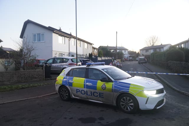 Police at the scene of the explosion on Marshall Street in Yeadon