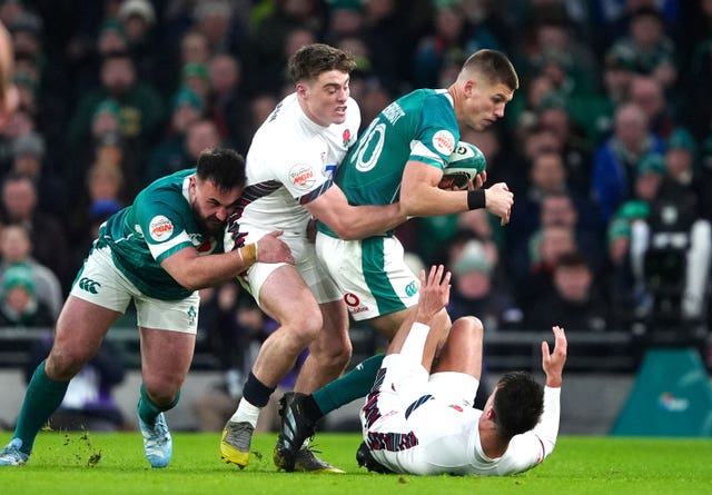 Ireland’s Sam Prendergast made his Six Nations debut against England